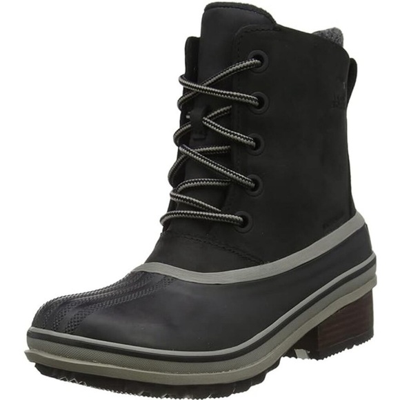 Sorel Shoes - SOREL Slimpack III Lace Boots BLACK Waterproof Leather Boots  Bootie Women's 6